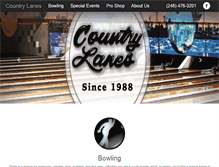 Tablet Screenshot of bowlatcountrylanes.com